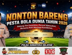 Polda Sumsel Gelar Nobar Piala Dunia 2026, Perkuat Ruang Silaturahmi dan Kamtibmas Presisi