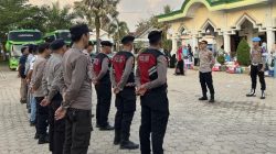 Jajaran Polres Mesuji Laksanakan Pengamanan Penyambutan Kedatangan Jamaah Haji Dari Tanah Suci Mekkah