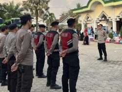 Jajaran Polres Mesuji Laksanakan Pengamanan Penyambutan Kedatangan Jamaah Haji Dari Tanah Suci Mekkah