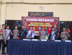 Polres Musi Rawas Utara berhasil amankan 2 tersangka pemilik senpi ilegal dan 8 senpi dalaam “Senpi musi 2026”