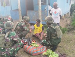Bangun Kepercayaan dan Sinergitas, Satgas Pamtas Yonif 645/GTY Gelar Pelayanan Kesehatan di Kobakma