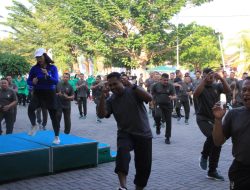 Pererat Silaturahmi, Dandim Olahraga Bersama Keluarga Besar Kodim Wonogiri