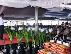 Dukung Ketahanan Pangan Nasional, Dandim 1707/Merauke Hadiri Gerakan Tanam Padi Bersama Menteri Pertanian RI