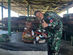 Satgas Pamtas Yonif 645/GTY Laksanakan Anjangsana dan Pemberian Sargal di Distrik Elelim