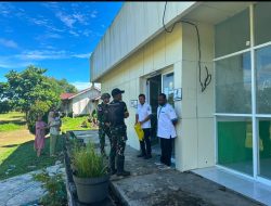 Bakti Sosial dengan masyarakat Pos Muara Nawa Satgas Pamtas RI-PNG Kewilayahan Yonif 645/Gardatama Yudha Bersama Warga Kampung Muara Nawa Dan Distrik Airu