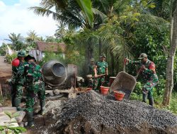 Pengabdian Untuk Negeri: TNI Dan Warga Satukan Tekad Rampungkan Jembatan Garuda