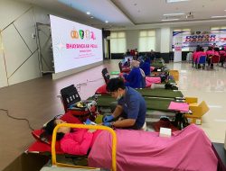 Gandeng PMI, Sie Dokkes Polres Metro Bekasi Kota Sukses Gelar Bakti Kesehatan Donor Darah