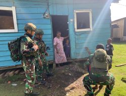 ‎Hadir di Tengah-Tengah Masyarakat Ciptakan Rasa Aman dan Nyaman Satgas Pamtas RI-PNG Kewilayahan Yonif 645/GTY