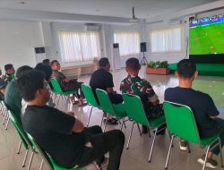 Nonton Bareng Gembira Piala Dunia 2026, Korem 031/WB Wujudkan Kebersamaan dan Soliditas TNI-Rakyat