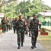 Satgas Pamtas RI-Malaysia Yonarmed 19/Bogani Terima Kunjungan Kerja Danrem 121/ABW, Tingkatkan Moril Prajurit di Perbatasan