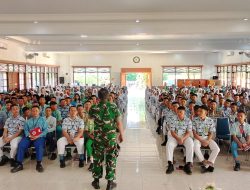 Danramil Kota Boyolali Tanamkan Jiwa Nasionalisme kepada Siswa Baru SMAN 1 Boyolali