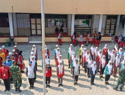 Masa MPLS, Puluhan Siswa SMK Pancasila 5 Wonogiri Dilatih Tentara