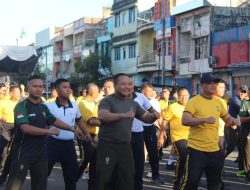 Sarana Efektif Mempererat Sinergi dan Perkuat Soliditas, Kodim 1310/Bitung Olahraga Bersama TNI, Polri dan Forkopimda Kota Bitung