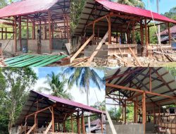 Progres TMMD Ke-129 Terus Melaju, Pembangunan Rumah Type 36 di Kampung Sesor Capai 30 Persen