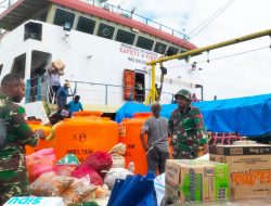 123 Personel Satgas TMMD KE-129 tiba di Pelabuhan Kampung Wogekel