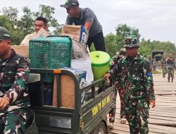 Motor Roda Tiga, Jadi Tulang Punggung Transportasi Satgas TMMD KE-129 di Kampung Wanam