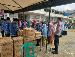 Sinergi Polres, Pemda dan Bulog Tekan Inflasi, Ratusan Paket Sembako Murah Disalurkan di Mesuji