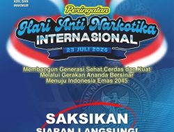 BNN RI Ajak Masyarakat Bersatu Mewujudkan Generasi Bersih Narkoba pada Peringatan HANI 2026