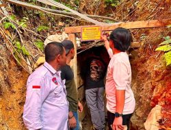 Ditreskrimsus Polda Gorontalo Police Line Lubang Tambang dan Tromol Pengolahan Emas di Gorontalo Utara