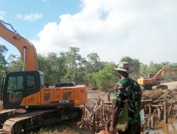 Jembatan Penghubung Antar Kampung di Wanam Mulai Dibangun Satgas TMMD ke-129