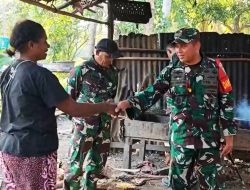 Kunjungan Dansatgas TMMD ke-129 Disambut Haru Warga Wanam