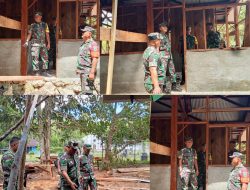Prajurit TMMD Ke-129 Kodim 1807/Sorsel Pacu Pembangunan Rumah Type 36, Progres Capai 55,%