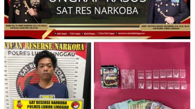 Polres Lubuk Linggau Ringkus Pengedar dan Pengguna Shabu, 14 Paket Disita