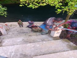 TMMD Ke-129 Kodim 1807/Sorsel Bantu Rapikan dan Rehab Tangga Masuk Wisata Kali Sesor Jadi Permanen