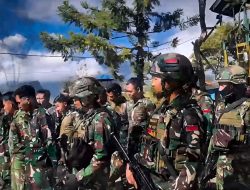 ‎Ibadah Minggu Bersama Warga Distrik Napua Satgas Pamtas RI-PNG Kewilayahan Yonif 645/Gardatama Yudha Guna Mempererat Persaudaraan