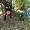 Koramil Berbah Sleman Bersama Aparat Terkait dan Masyarakat Bersihkan Sungai