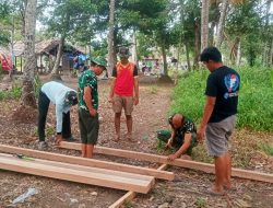 Personel Satgas TMMD ke-129 Kebut Pembangunan MCK di Kampung Wanam