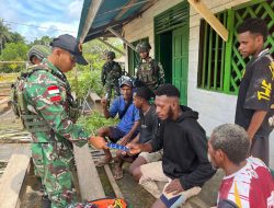 Yankes Keliling Satgas Yonif 123/Rajawali Perkuat Kepercayaan Masyarakat dan Dukung Pemerataan Layanan Kesehatan di Papua Selatan