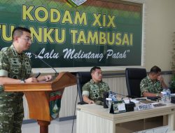 Kodam XIX Tuanku Tambusai Matangkan Lat Ops Terintegrasi dan Kesiapan Satgas Pamtas RI–PNG Yonif 132/Bima Sakti