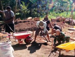 Perlahan Namun Pasti, Pondasi MCK TMMD ke-129 Kodim 1707/Merauke Mulai Berdiri