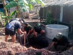 Buis Beton Sumur Galian, Mulai Dipasang oleh Personel Satgas TMMD ke-129 di Wanam