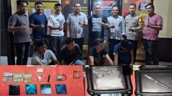 Polres Ogan Ilir Jajaran Polda Sumsel Gerebek Pesta Narkoba, Empat Pengedar Sabu Diamankan