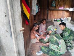 TNI Hadir untuk Rakyat: Satgas Yonif 645/GTY Gelar Layanan Kesehatan Door-to-Door di Desa Ampera