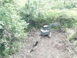 Program Unggulan TNI AD Berjalan, Satgas TMMD Ke-129 Buka Lahan Ketahanan Pangan di Kampung Sesor