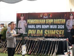 Negara Hadir Berantas Senpi Ilegal, Polda Sumsel Musnahkan 397 Senjata Api Hasil Ops Senpi Musi 2026