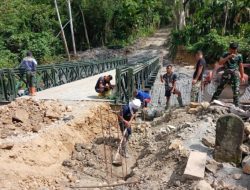 Pembangunan Jembatan Modular 24 Meter di Nias Utara Rampung