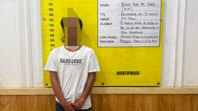 Polrestabes Palembang Ringkus Pengedar Sabu di Jakabaring, Tiga Paket Barang Bukti Disita