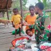 Wujud Kepedulian TNI, Satgas TMMD ke-129 Layani Pemeriksaan Kesehatan Masyarakat Wanam