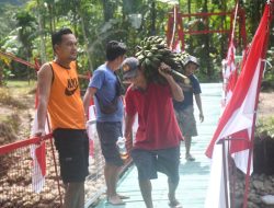 Jembatan Gantung di Desa Hou Rampung, Perkuat Akses Warga Nias Lewat Program Bakti TNI AD Untuk Rakyat