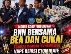 Modus Baru Terbongkar!BNN dan Bea Cukai Bongkar Jaringan Penyelundupan Vape Berisi Etomidate dari Malaysia, Enam Tersangka Ditangkap