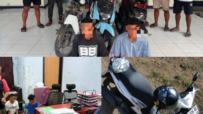 Team Mangewang Polresta Sorong Kota Berhasil Amankan Dua Pelaku Curanmor, Tiga Unit Motor Dijadikan Barang Bukti