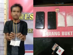 Polres Bireuen Tangkap Pelaku Penyalahgunaan Narkotika, Barang Bukti Sabu 69,46 Gram Disita