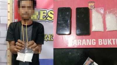 Polres Bireuen Tangkap Pelaku Penyalahgunaan Narkotika, Barang Bukti Sabu 69,46 Gram Disita
