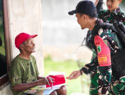 Peringati HUT Ke-1, Kodaeral XIV Sorong Gelar Baksos dan Bakkes di Pulau Kasim