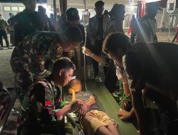 Sigap dan Tanggap Darurat, Yonif 751/VJS Bantu Penanganan Warga Diduga Keracunan Makanan