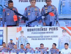 Polda Malut Gagalkan Dugaan Penyeludupan Senpi Beserta Amunisi Ke Papua Melalui Lintas Negara, Tiga Tersangka Diamankan